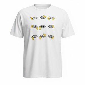 NWT BTS x Despicable Me White Short Sleeve Graphic Minions Tee Shirt - Size XXL